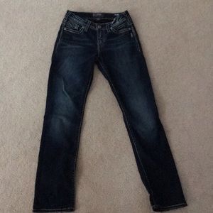 Silver jeans. Suki mid straight